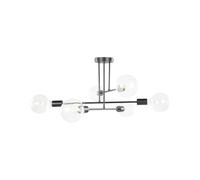 Lampada da soffitto industriale moderna 6 luci metallo nero Kidane