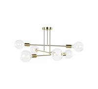Lampada da soffitto industriale moderna 6 luci metallo ottone Kidane