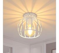 LAMPADA DA SOFFITTO INDUSTRIALE PLAFONIERA VINTAGE GEOMETRICA BIANCA DESIGN MODE