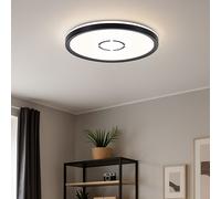 Briloner Plafoniera LED libera, Ø 29 cm, nero Briloner