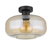 Lampada Da Soffitto Lampada Da Pranzo Paralume In Vetro Amber 1 Fiamma D 28 Cm