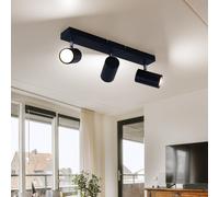 Lampada Da Soffitto Lampada Da Sala Da Pranzo Faretto Nero Orientabile 3X GU10 [EEK: Non valutato]