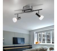 Lampada Da Soffitto Lampada Da Salotto LED Vetro Faretto Regolabile Cromo