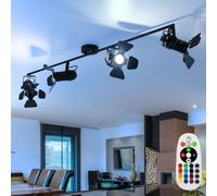 Lampada Da Soffitto Lampada Da Salotto Nera RGB LED Dimmerabile Con Telecomando [EEK: F]