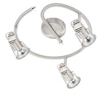 Lampada da soffitto Lampada da soffitto Lampada a spot Lampada a spot Spotrondell Lampada da soggiorno, 3 fiamme Spot mobili, acciaio, LED 3W 690Lm bianco caldo, DxH 42x17cm