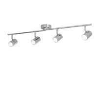Lampada da soffitto Lampada da soffitto Lampada a spot Lampada da sala da pranzo Lampada da soggiorno, 4 fiamme Spots mobili, metallo cromato, LED 4W 1400Lm bianco caldo, LxLxH 77x9x13cm