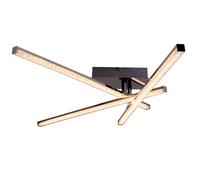 Lampada da soffitto Lampada da soffitto Lampada di design Lampada da soggiorno, spot mobili, cristalli trasparenti, specchio grigio acciaio, LED 5W 1500Lm bianco caldo, LxLxH 77x51x13cm