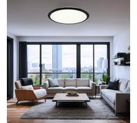 Lampada Da Soffitto Lampada Da Soggiorno Con Telecomando Nera Luce Notturna LED [EEK: Inaditato]