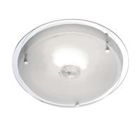 Lampada da soffitto, lampada da soggiorno, effetto cristallo, argento, cromo, H 11 cm