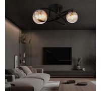 GLOBO LIGHTING Plafoniera a Soffitto 3 Luci Nero Tuberius 56141-2D
