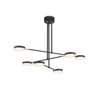 Lampada Da Soffitto LED 89 CM In Metallo Regolabile Nera 3000 K Moderna