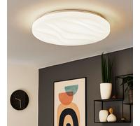 Plafoniera Moderna Benariba Acciaio Bianco Luce Led Integrato 14,6W