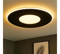 Lampada Da Soffitto LED CCT Regolabile Temperatura Di Colore Metallo Nero [EEK: Inaditato]