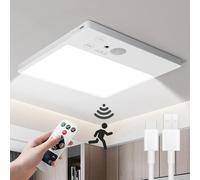 Lampada da soffitto LED con sensore di movimento - Lampada da soffitto ricaricabile 7000 mAh, installazione magnetica,3 temperature di colore, intensità regolabile i efficienza energetica B]