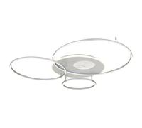 Lampada Da Soffitto LED Dimmabile Globo In Alluminio Argento H 13 cm