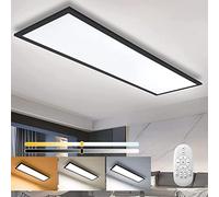 Lampada da Soffitto LED Dimmerabile 100x25cm con Telecomando, 28W Plafoniera LED con Funzione di Memoria, 2700K-6500K Bianco Caldo/Naturale/Freddo, Pannello led per Camera da Letto Soggiorno Cucina