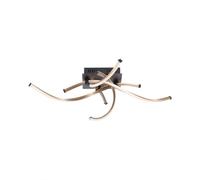 Lampada Da Soffitto LED Dimmerabile Nera E Oro B:78 Cm 27 W 4220 Lm Ufficio