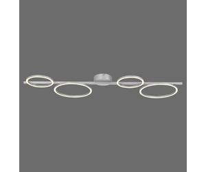 Lampada Da Soffitto LED In Metallo 120 Cm Lunga 3000 K Nera Dimmerabile