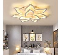 Lampada Da Soffitto LED Moderna Design Creativo Fiore Dimmerabile Con Telecomando Petali Metallo Acrilico Plafoniera Camera Letto Camera Letto Arredamento Interno Lampadario,10 heads