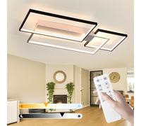 Lampada da Soffitto LED Moderna Geometrica Dimmerabile Telecomando 68W 90x50 cm