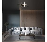 Lampada Da Soffitto LED Nera 65x65cm 24W 2800lm Warmweiß 3000K Effetto Glitter [EEK: E]