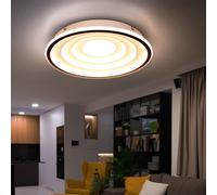 Lampada Da Soffitto LED Per Soggiorno Lampada Da Corridoio Nera E Bianca D 40 Cm