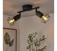 Lampada Da Soffitto LED RETRO Per Soggiorno Con Filamento E Gabbia Regolabile
