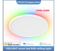 Lampada da Soffitto LED RGB Intelligente Yeelight, Wifi, 24W, Dimmerabile, 2700K-6500K, Ultra Sottile, Controllo Vocale Intelligente, Compatibile con APP HomeKit Mi Home