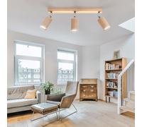 Lampada da Soffitto Legno Ess Camera Licht-Schiene Spot a Faretto Mobile Braun [EEK: Non valutato]