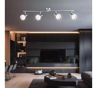 Lampada da Soffitto Luce Binario Faretti Spot Soggiorno 4 Fiamma Regolabile LED [EEK: F]