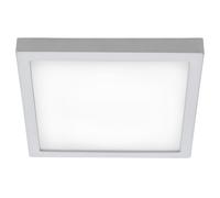 Lampada da soffitto Luce da ufficio Pannello a superficie cromato Luce da soggiorno quadrata, metallo plastico, 1x LED 21W 2300lm 4000K bianco neutro, LxLxH 30x30x3,2 cm