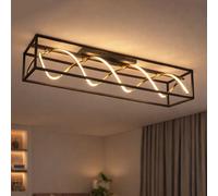 Lampada da Soffitto Luce Telecomando Regolatore Pavimento Oro Nero LED L 90cm [EEK: Non valutato]