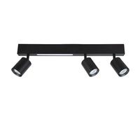 LAMPADA DA SOFFITTO MAGNETICA 9W + 3 lampadine GU10 3000/4000K NERA