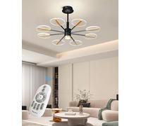 Lampada da soffitto minimalista in stile moderno da 120W con telecomando,dimmerabile,semi-incassata,in ferro battuto,luminosità regolabile dal 10% al 100%,adatta per soggiorni e camere (8 teste)