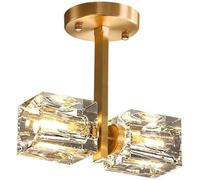 Lampada da Soffitto Moderna a 2 Luci con Montaggio a Semi-Incasso,Da a Sospensiin Vetro e Ottda 8,2'', Applique da Parete in Cristper Camera da Letto, Bagno, Sala da Pranzo, Illuminazidel Corridoio