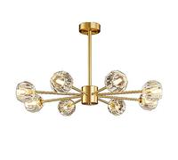 Lampada da soffitto Moderna a 8 luci - Elegante Lampada da Pranzo e da Cucina, Finitura in Nichel Spazzolato, Design Contemporaneo, Ideale per l'arredamento della casa, Facile da installare,