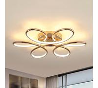 Lampada da soffitto Moderna a Forma di Petalo a LED, Lampada da soffitto a Forma di Fiore, lampadario Nordico Semi-Incassato, dimmerabile, in Metallo, Vicino alle lampade da soffitto (76 cm)