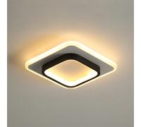 Lampada da soffitto moderna a LED, plafoniera a LED quadrata, plafoniera in acrilico nero da 21 W, illuminazione per interni per soggiorno, corridoio M