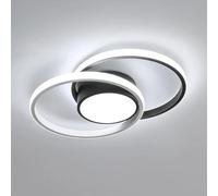 Lampada da soffitto moderna a LED rotonda cromata, plafoniere a luce naturale 4500K per corridoio, corridoio, ingresso, camera da letto, cucina