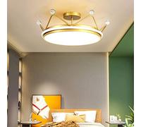 Lampada da soffitto Moderna Creativa Plafoniera a LED per la Camera dei Bambini Corona Dorata Lampadario creatività Camera da Letto per Bambini Ragazzo Ragazza Lampada Intelligente