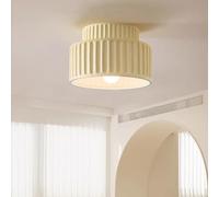 Lampada da soffitto moderna E27 Lampada da soffitto semi-incassata creativa in resina 3000K/4500K/6000K Illuminazione per corridoio Lampada decorativa Wabi-Sabi per camera da letto, soggiorno,Bianca