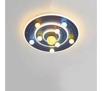 Lampada da soffitto moderna for camera dei bambini Blue Planet, montaggio a incasso, lampada da soffitto for camera da ragazzo e ragazza, rotonda, rosa, lampadario for camera da letto(Blue)