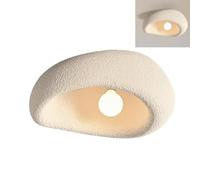 Lampada da soffitto moderna giapponese Wabi-Sabi E27, marrone, 50 cm, per soggiorno, camera da letto, cucina, sala da pranzo e illuminazione corridoio