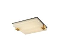 Lampada da soffitto moderna in rame e marmo, design quadrato, per camera da letto, soggiorno e vari spazi, illuminazione minimalista chic per la decorazione della casa