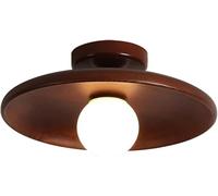 Lampada da soffitto moderna nordica in legno massello, lampada da soffitto minimalista a forma di cappello con attacco E27 per corridoio, cucina, camera da letto, illuminazione ambientale (legno di no