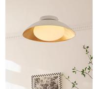 Lampada da soffitto Moderna, Stile metà secolo, Bianca, Semi-incassata, a Forma di Cupola in Metallo, scandinava, per corridoio, con Paralume in Vetro Smerigliato, per Camera da Le