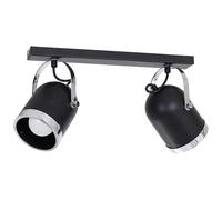Lampada Da Soffitto Nera 2X E27 Faretto Orientabile Interno