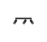 Lampada da soffitto nera 3 faretti su barra JET BLACK 6914