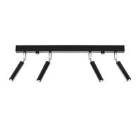 Lampada Da Soffitto Nera Orientabile 4x G9 60 Cm Lunga Faretto In Metallo