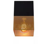 Lampada Da Soffitto Nera Oro B:10 Cm E27 Soggiorno Cucina Industriale